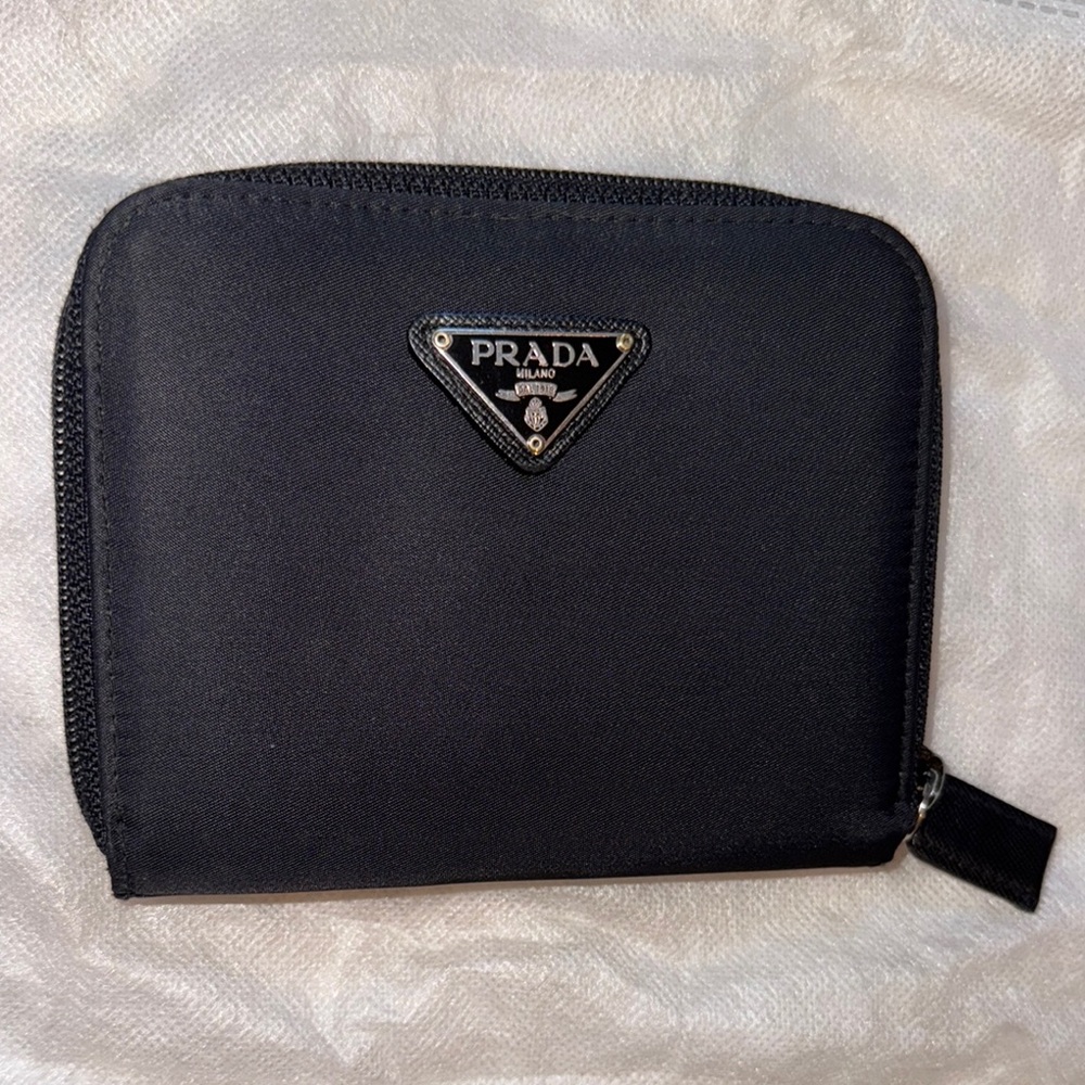 Prada Black Zip-Around Wallet
